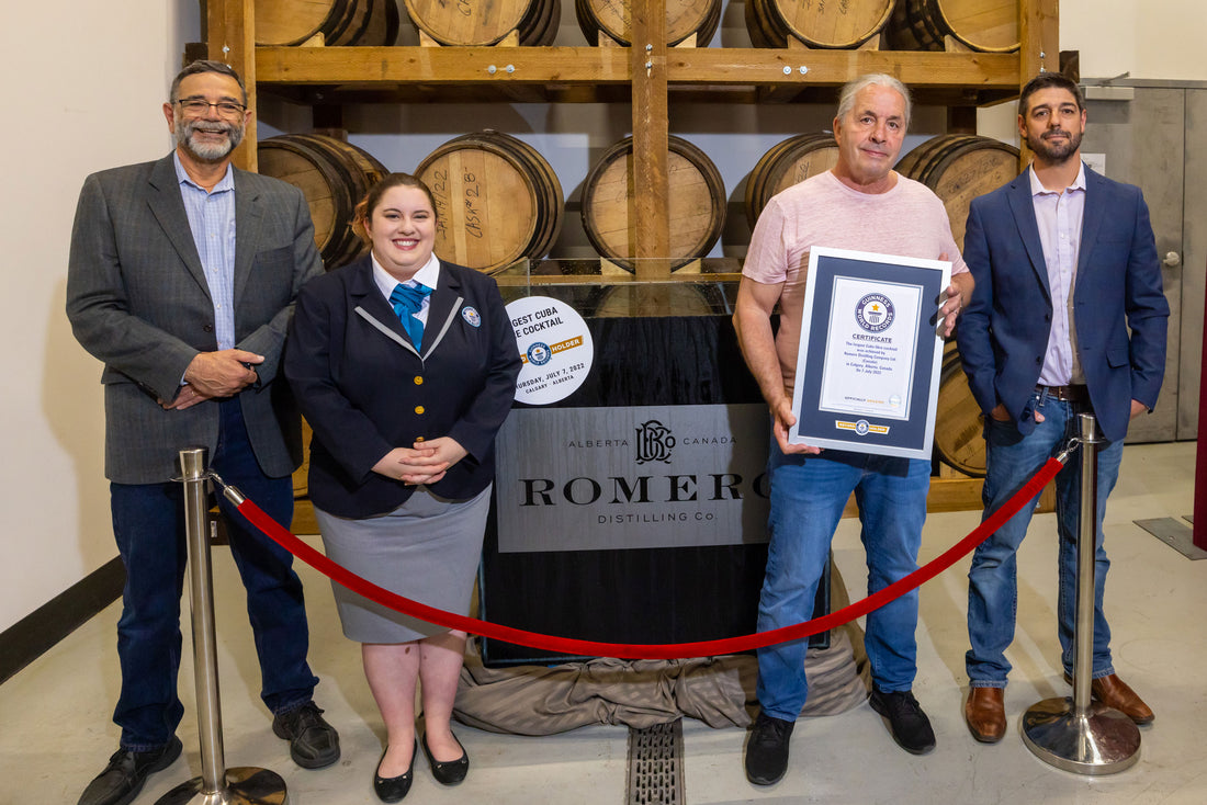 Partner and WWE Hall of Famer, Bret Hart, is joined by Official GUINNESS WORLD RECORDS™ Adjudicator Claire Stephens and Romero co-owners, Tomas and Diego.