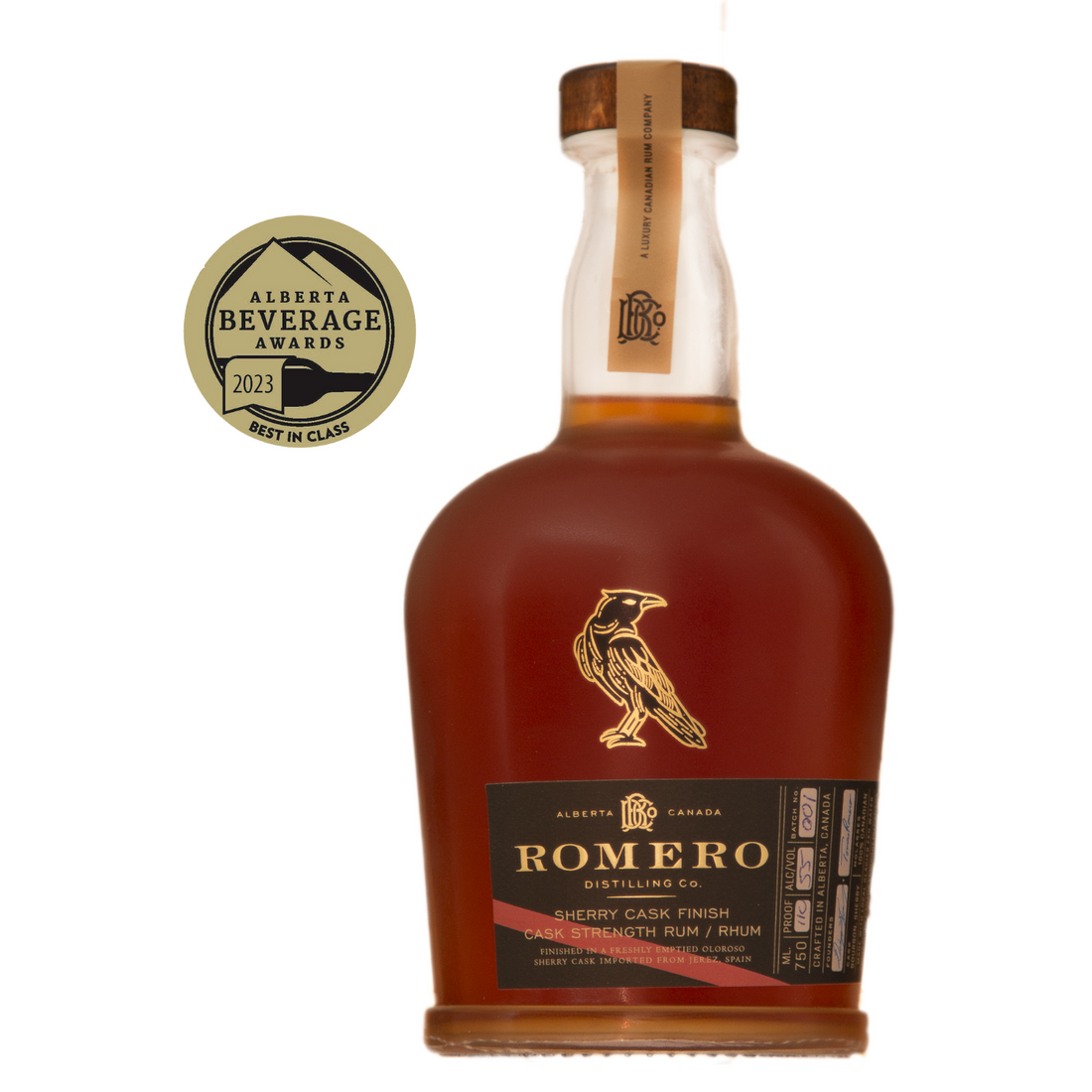 Sherry Cask Finish Cask Strength Rum Romero Distilling Co.